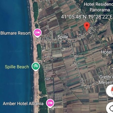 Spille, shitet Vile ne plazh 3 Katshe , 800 m²  (Spille,Kavaje)