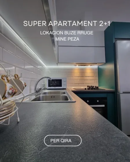 Tirane, jepet me qera apartament 2+1+Ballkon Kati 4, 690 € 