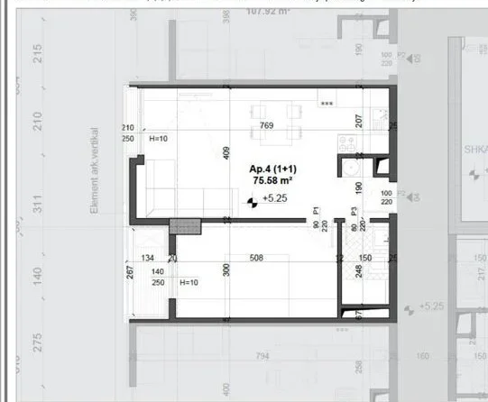 Tirane, shitet apartament 1+1+Ballkon Kati 1, 72 m² 108.975 € (Ish-Fusha e Aviacionit)