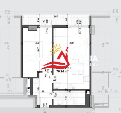 Tirane, shitet apartament 1+1+Ballkon Kati 3, 77 m² 110.000 € (Tek Fusha e Aviacionit, rruga Simon Gjoni)