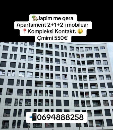 Tirane, jepet me qera apartament 2+1+Ballkon , 100 m² 550 € (rruga artan lenja)