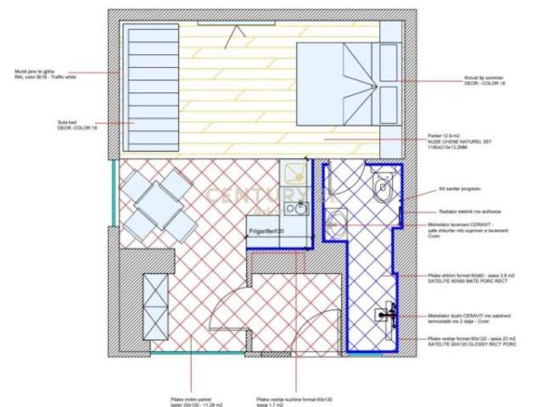 Tirane, shitet apartament 1+1 Kati 0, 74 m² 110.000 Euro (Rr. Bardhok Biba)