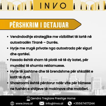 Tirane, jepet me qera ambjent biznesi , 2.500 m² 9.500 € (Vore, perball City Park)