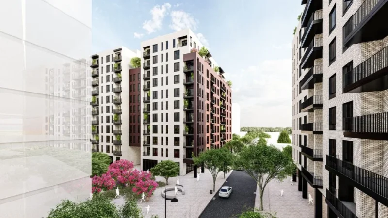 Tirane, jepet me qera apartament 1+1, Kompleksi Aura by Lim Em