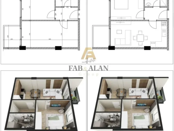 Golem, shitet apartament 1+1 Kati 3, 62 m² 80.600 € (Golem)