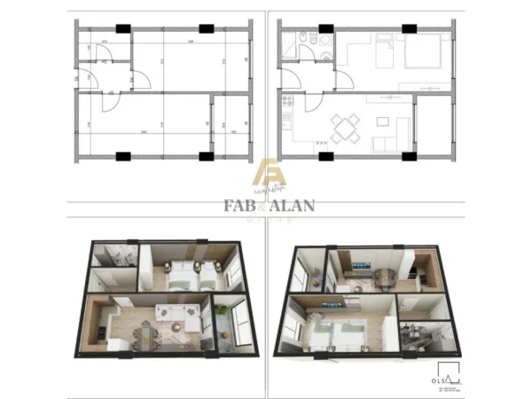 Golem, shitet apartament 1+1 Kati 3, 70 m² 90.750 € (Golem)