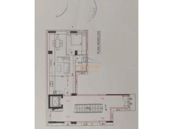 Tirane, shitet apartament 1+1+Ballkon Kati 1, 78 m² (rruga e elbasanit)