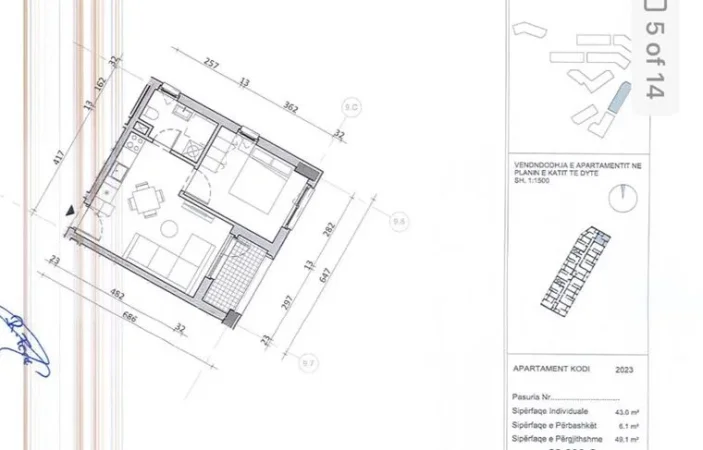 Tirane, shitet apartament 1+1 Kati 2, 79 m² 75.000 € ( *SHITET SUPER APARTAMENT 1+1 NË DAJT ME CMIMIN 75.000 EURO)