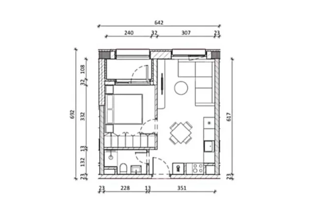 Tirane, shes apartament 1+1+Ballkon Kati 5, 48 m² 73.000 € (Pasho Hysa)