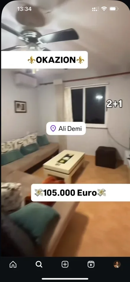 Tirane, shitet apartament 2+1 Kati 5, 74 m² 105.000 € (Rruga Ali Demi)