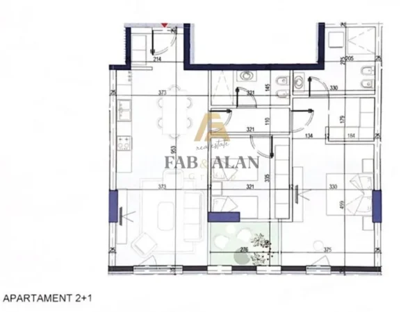 Tirane, shitet apartament 2+1 Kati 4, 121 m² 313.600 € (Komuna e Parisit)