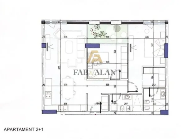 Tirane, shitet apartament 2+1 Kati 2, 117 m² 303.200 € (Komuna e Parisit)
