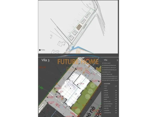 Tirane, shitet Vile 2 Katshe , 233 m² (Lemons Residence, Liqeni i Thate)