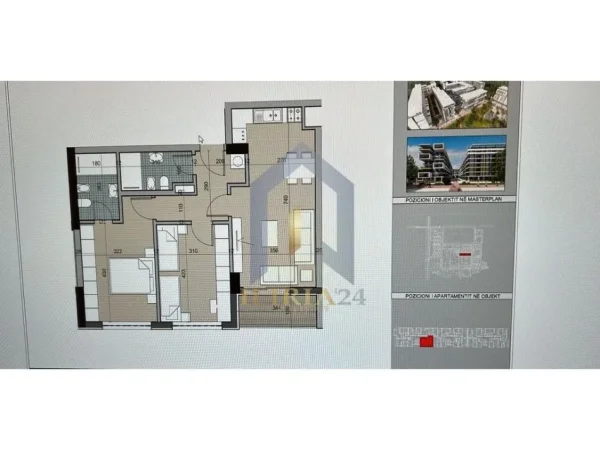 Tirane, shes apartament 2+1+Ballkon , 104 m² 114.000 € 