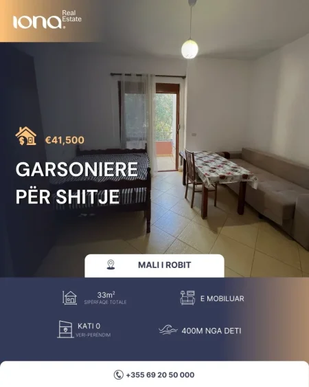 Mali Robit, shitet garsonier Kati 0, 33 m² 41.500 € 