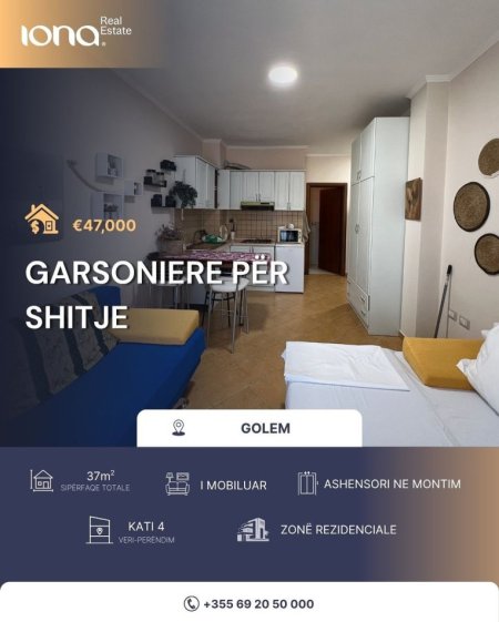 Golem, shitet garsonier Kati 4, 37 m² 47.000 € (300m Distanc nga Deti)