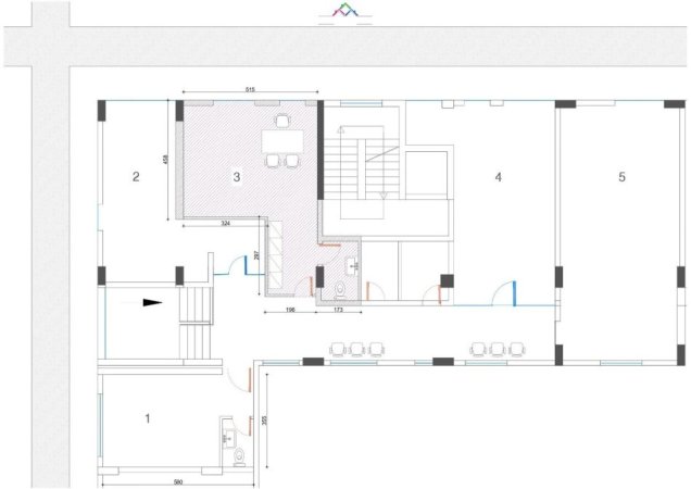 Tirane, jepet me qera zyre Kati 1, 40 m² 450 € (rruga e dibres)