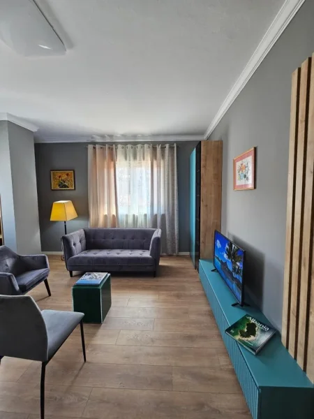 Jepet me qera Tirane apartament 1+1+Ballkon, 60 m2 575€ (Riza Jasa 123/1)
