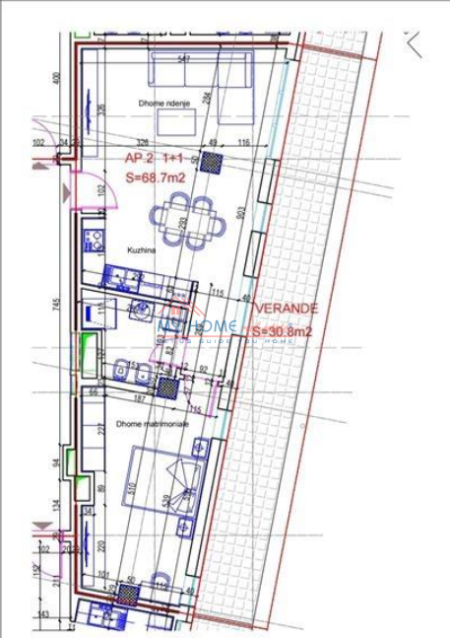 Tirane, shitet apartament 1+1+Ballkon Kati 7, 83 m² 145.000 € (Rruga Ali Visha)