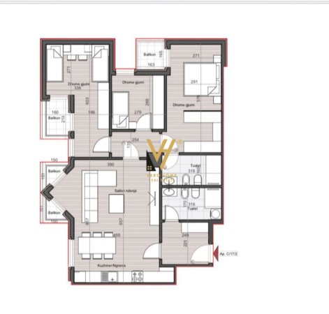 Tirane, shitet apartament 3+1+Ballkon Kati 17, 150 m² 390.000 € (RRUGA MUHAMET GJOLLESHA)