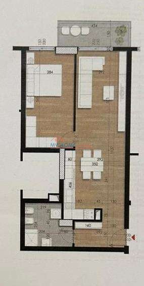Tirane, shitet apartament 1+1+Ballkon Kati 11, 79 m² 122.700 € (Ish Fusha e Aviacionit)