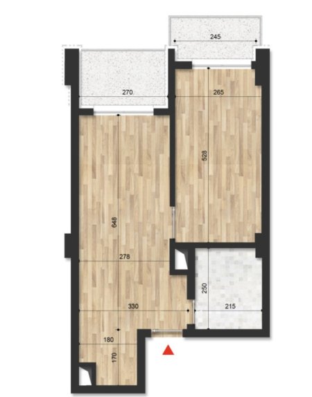 Shqiperi, shitet apartament 1+1 Kati 2, 61 m² (Golem)