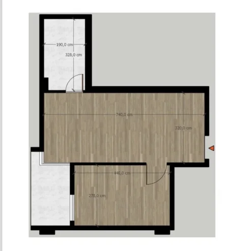 Shqiperi, shitet apartament 1+1 Kati 2, 61 m² (Golem)