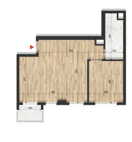 Shqiperi, shitet apartament 1+1 Kati 2, 61 m² (Golem)