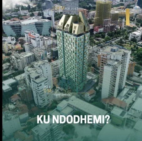 Tirane, shes apartament 2+1+Ballkon Kati 17, 106 m² 422.400 € (rruga qemal stafa)