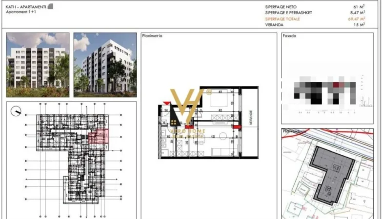 Tirane, shitet apartament 1+1+Ballkon Kati 6, 84 m² 77.000 € (PASKUQAN)