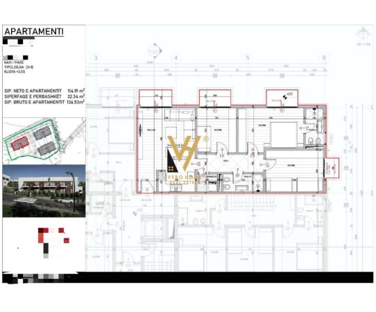 Tirane, shitet apartament 3+1+Ballkon Kati 1, 136 m² 205.000 € (FARKE)
