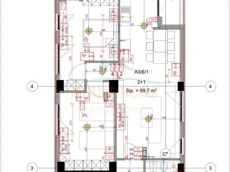 Tirane, shitet apartament 2+1 Kati 6, 117 m² 21.800.000 € 