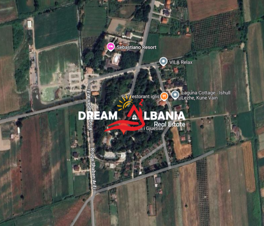 Lezhe, shitet toke , 4.950 m² 297.000 € (ne Ishull Lezhe ngjitur me Hotelin e Gjuetise)
