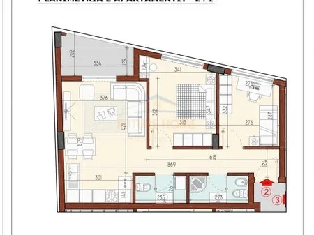 Tirane, shitet apartament 2+1+2+Post Parkimi+Ballkon Kati 3, 78 m² 210.000 € (Rruga Frosina Plaku)