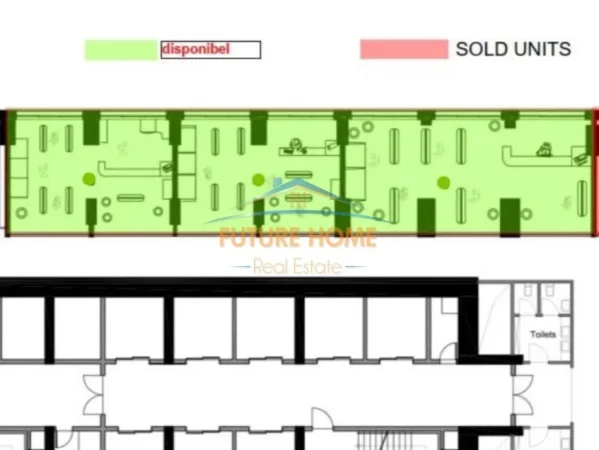Tirane, shitet ambjent biznesi Kati 3, 290 m² (Rruga e Elbasanit, DownTown 1)