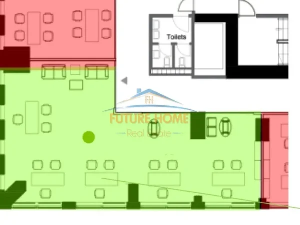 Tirane, shitet zyre Kati 7, 212 m² (Rruga e Elbasanit, DownTown 1)