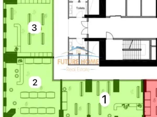 Tirane, shitet ambjent biznesi Kati 3, 361 m² (Rruga e Elbasanit,DownTown 1)