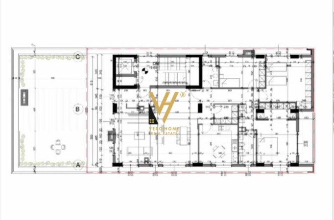 Tirane, shitet apartament+verande | Penthouse 3+1+Ballkon Kati 3, 273 m² 720.000 € (REZIDENCA TULIPAN)