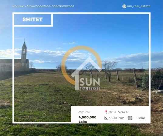 Shkoder, shitet truall , 1.500 m² (GRILE, VRAKE)