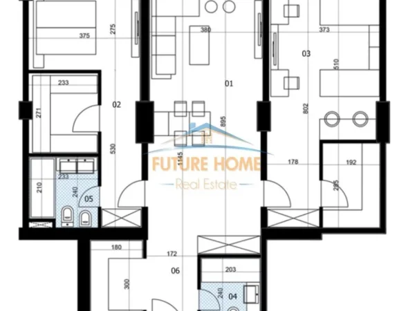 Tirane, shitet 2+1 , 161 m² (Rruga e Elbasanit,DownTown 1)