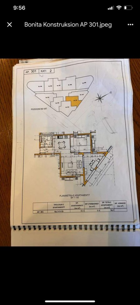 Durres, shes apartament 1+1 Kati 2, 74 m² 78.400 Euro (Golem)