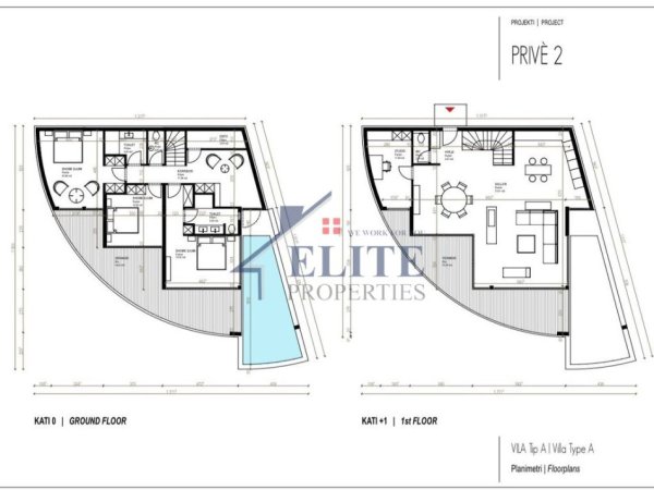 Durres, shitet Vile 2+1+Ballkon Kati 2, 312 m² 950.000 € 