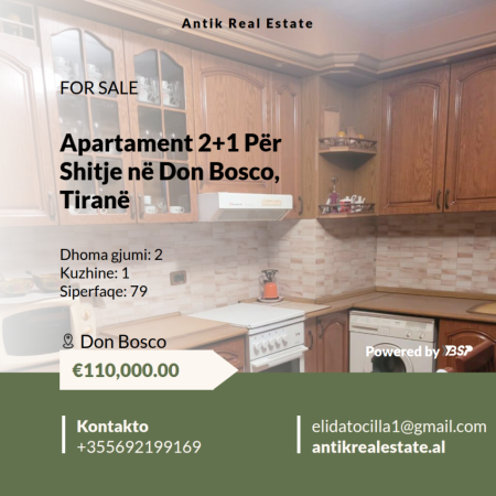 Tirane, shitet apartament 2+1+Ballkon Kati 6, 79 m² 110.000 € 