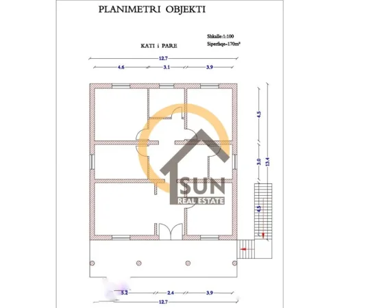 Shkoder, shitet shtepi 2 Katshe Kati 2, 6.500 m² 160.000 € (RR. SHKODER-VELIPOJE)