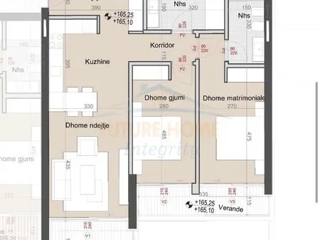 Dhermi - Palase, shitet apartament 2+1+2+Ballkon Kati 3, 120 m² 354.000 € (Green Coast II Palase)