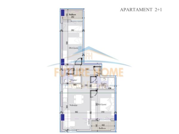 Tirane, shitet apartament 2+1 , 101 m² 126.000 € (Tirana Entry 2, përball Casa Italia.)