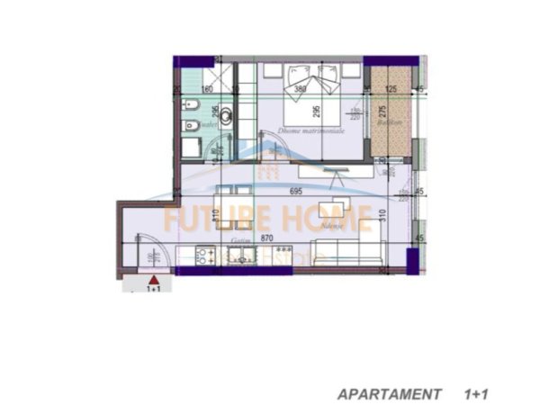 Tirane, shes apartament 1+1 Kati 3, 63 m² 82.000 € (Casa Italia, Tirana Entry 3)