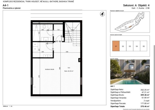 Tirane, shitet Vile 2 Katshe Kati 1, 370 m² 660.000 € (Mjull , Bathore)