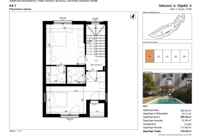 Tirane, shitet Vile 2 Katshe Kati 1, 370 m² 660.000 € (Mjull , Bathore)