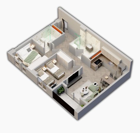Tirane, shitet apartament 2+1+Ballkon Kati 7, 97 m² 97.000 € (Univers City Faze Perfundimi 1000€/m2)